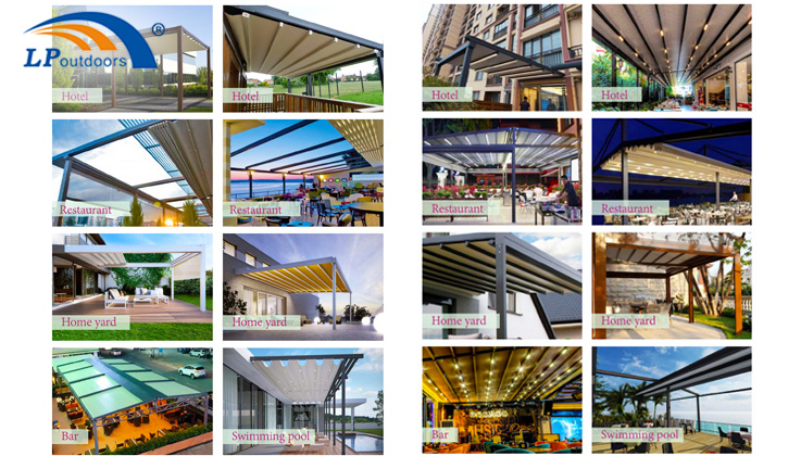 Automatic Bioclimatic Retractable Pergola for Restaurant, Hotel and Bar