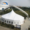 White outdoor flame retardant mixed marquee tent with PC windows for party