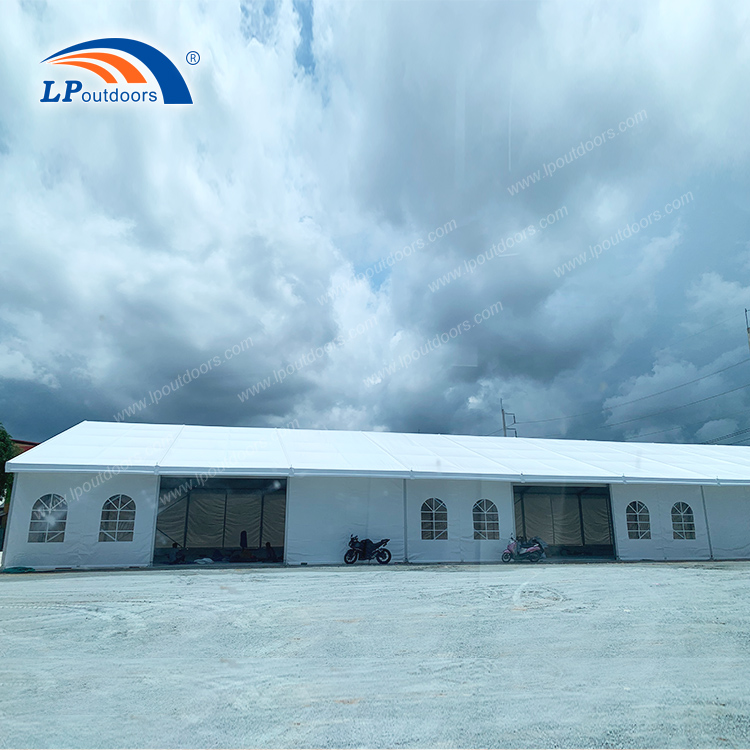 20M Aluminum Frame Structure Warehouse Tent with Rolling Door