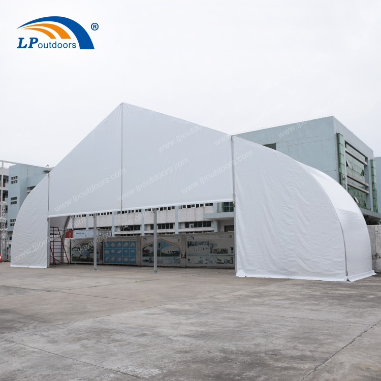 50m white aluminum curve marquee tent for electronic music concert