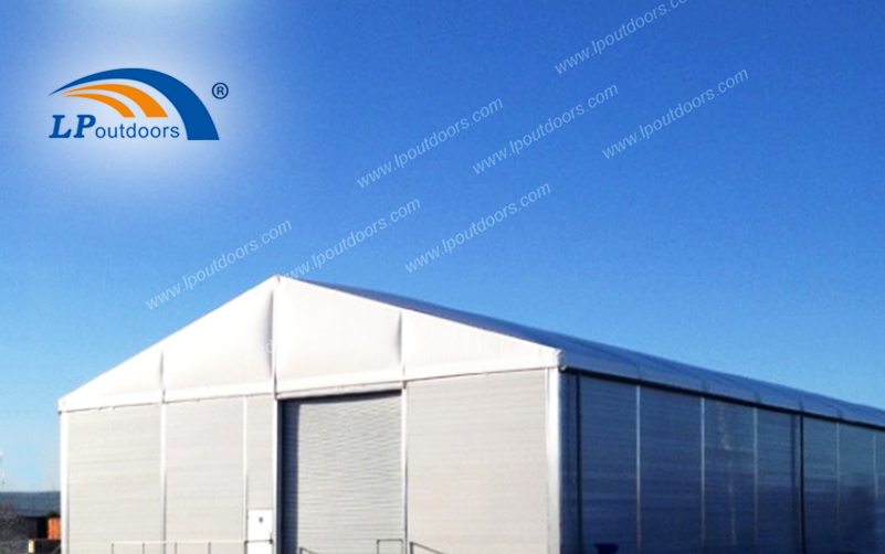 Heat Insulation Double Inflatable PVC Roof Aluminum Warehouse Tent For Temporary Industrial Workshop